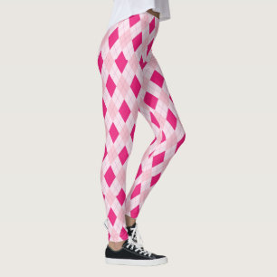 Pink Argyle Leggings