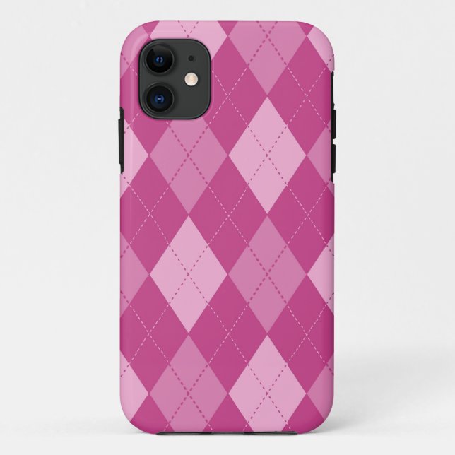 Pink Argyll Case-Mate iPhone Case (Back)
