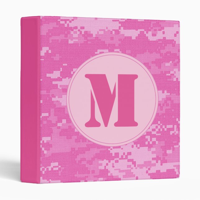Pink ARMY ACU Camo 3 Ring Binder Scrapbook (Front/Spine)