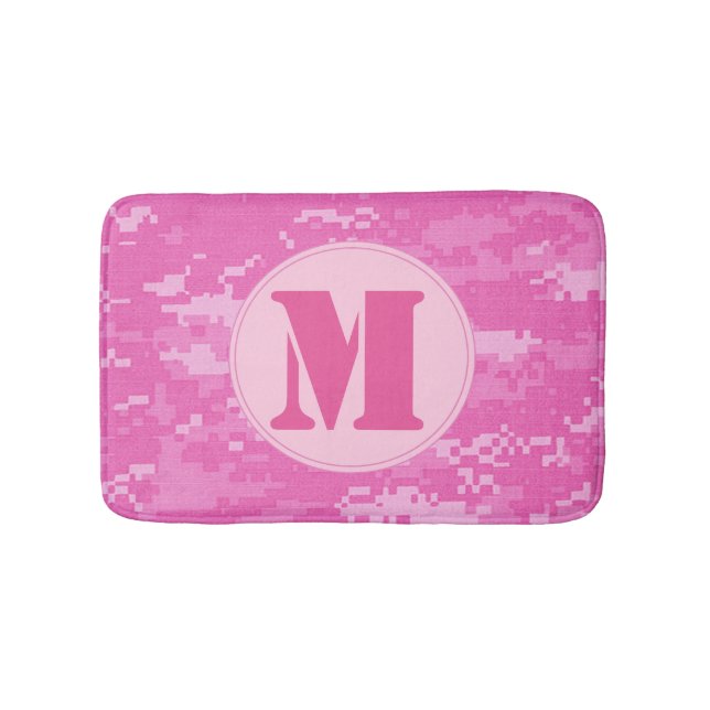Pink ARMY ACU Camo Camouflage Pattern Bath Mat (Front)