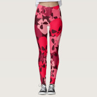 Pink Army Skull Camouflage Pattern Allover Leggins