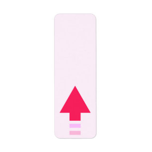 Pink Arrow Return Address Label