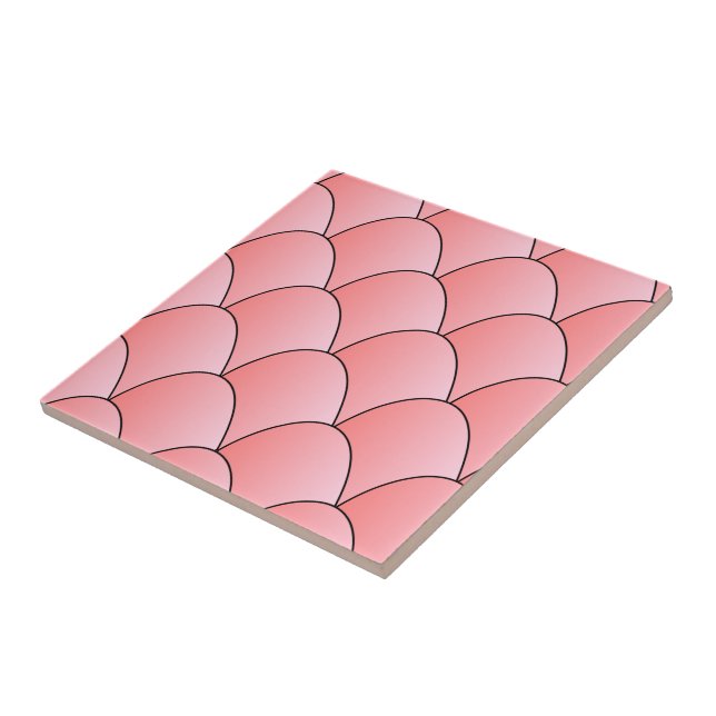 Pink Art Deco Design Tile (Side)