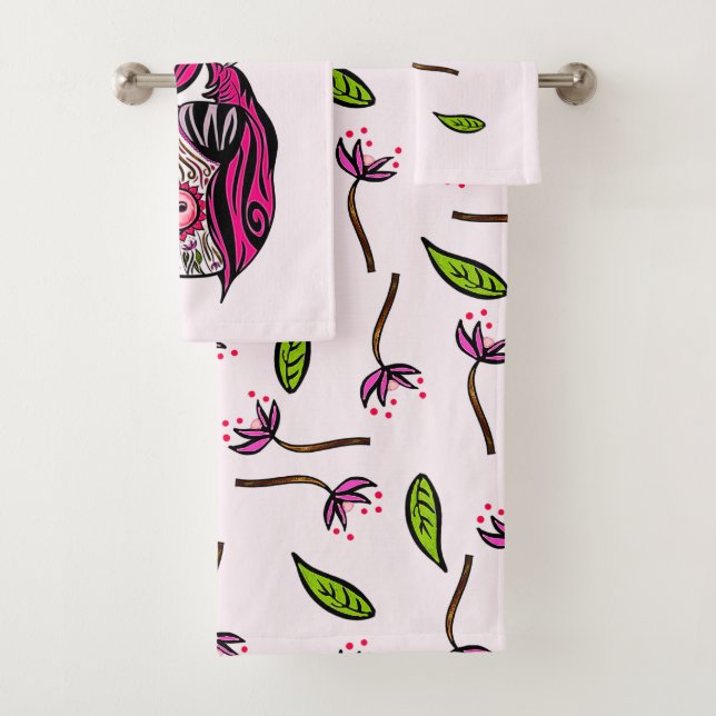 Pink As Couture Bath Towel Set (Insitu)