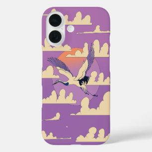 Pink Asian Crane Bird iPhone 16 Case