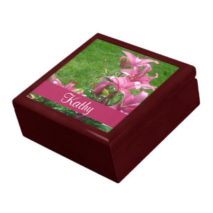Pink Asiatic Lilies Flower Gift Box