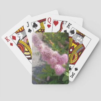 Pink Astilbe Flower Floral Playing Cards for Garde