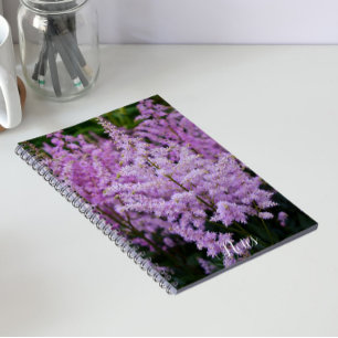 Pink Astilbe Plumes Floral Notebook