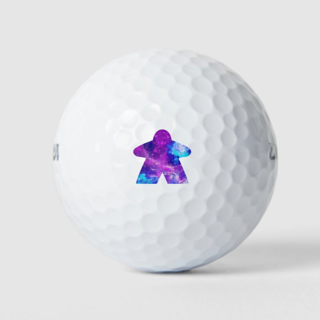 Pink Astral Sky Meeple Golf Balls (Front)