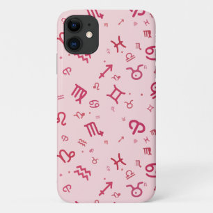 Pink Astrology Zodiac Symbol Sign  iPhone 11 Case