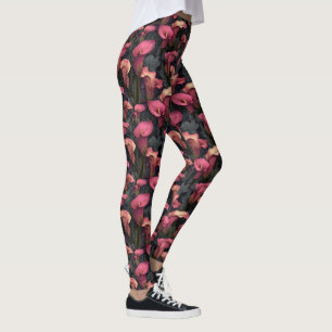 Pink Athletic Calla lilies Charm Best Gifts For  Leggings