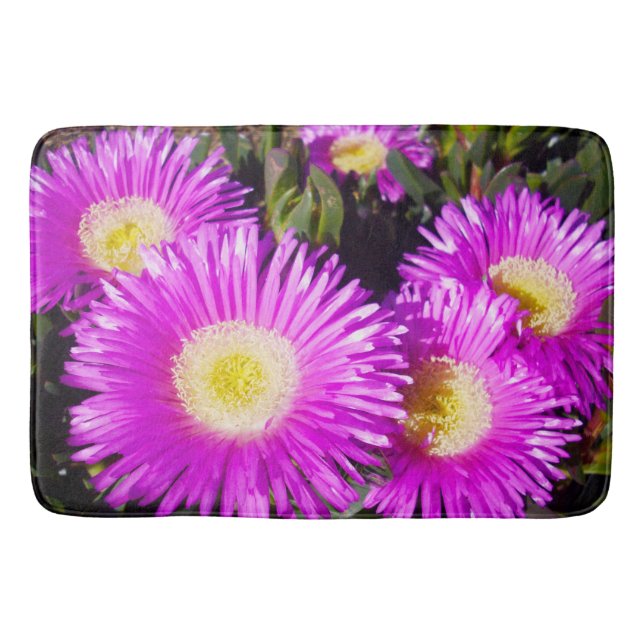 Pink Aussie Rambler Pigface Flower,  Bathmat (Front)