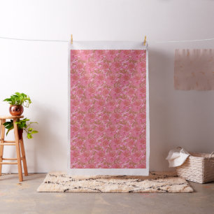 Pink Australian Protea And Waratah Pattern  Fabric