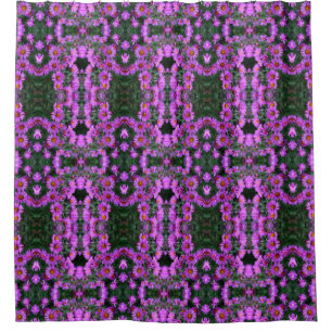 Pink Autumn Aster Flowers Abstract Pattern