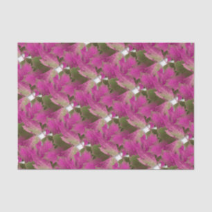 Pink Autumn Leaves Tissue Paper