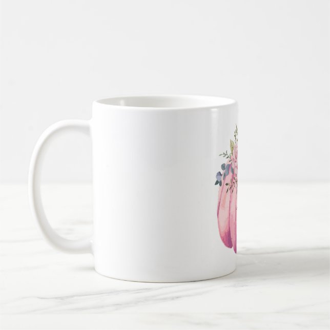 Pink Autumn Pumpkin Mug (Left)
