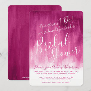 Pink avant de faire des invitations de douche nupt