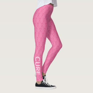 Pink Awareness Ribbon Breast Cancer Leggings
