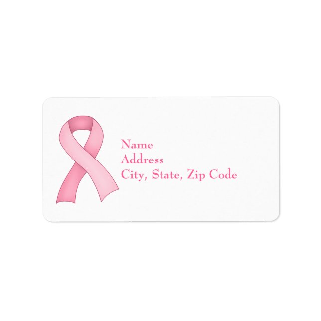Pink Awareness Ribbon Étiquettes 0001 (Devant)