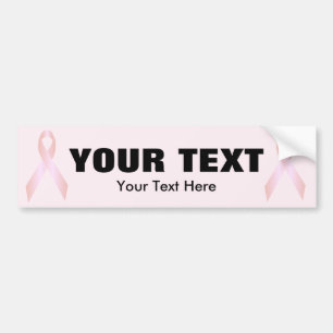 Pink Awareness Ribbon Template Bumper Sticker 3