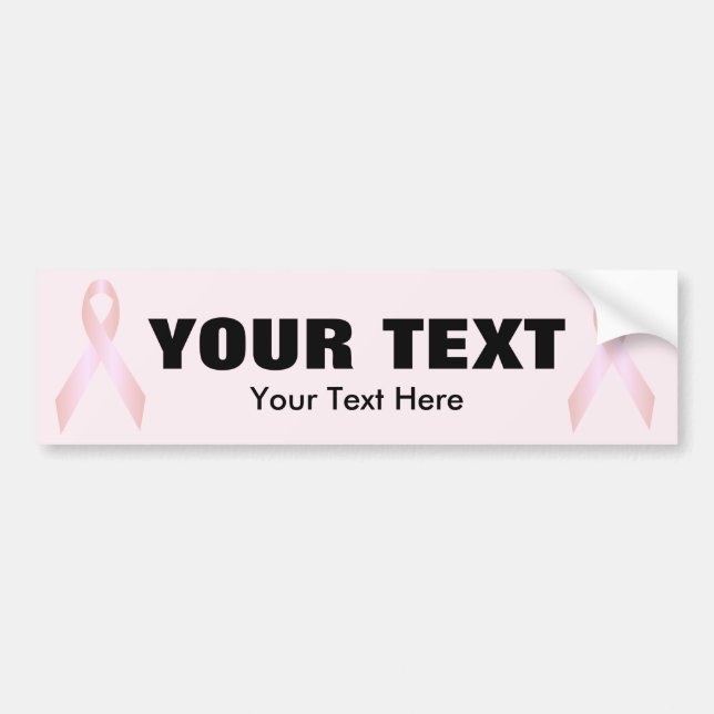 Pink Awareness Ribbon Template Bumper Sticker 3 (Front)