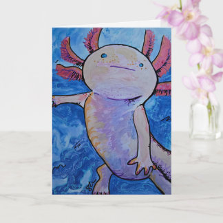 Pink Axolotl  Card