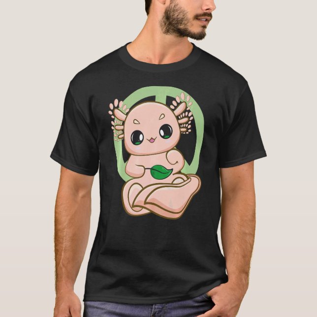 Pink Axolotl Pet For Environmentalist And Earth Da T-Shirt (Front)