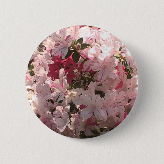 Pink Azalea 2 Inch Round Button (Front)
