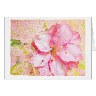 Pink Azalea/Floral Art/Watercolor Look