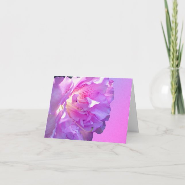 Pink Azalea Flower Customizable Note Card (Front)
