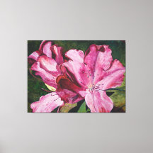 Pink Azalea Flowers Painting