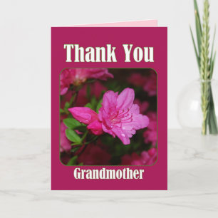 Pink Azalea Grandmother Thank You Card