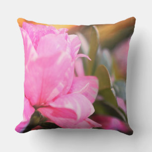 Pink Azalea Outdoor Accent Pillow