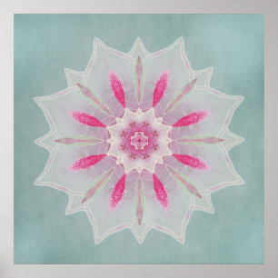 Pink Azalea Veil Lotus Poster