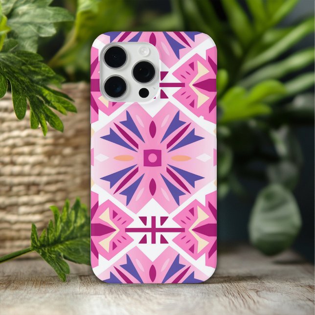 Pink Aztec Western Pink Tribal Pattern iPhone Case (Creator Uploaded)