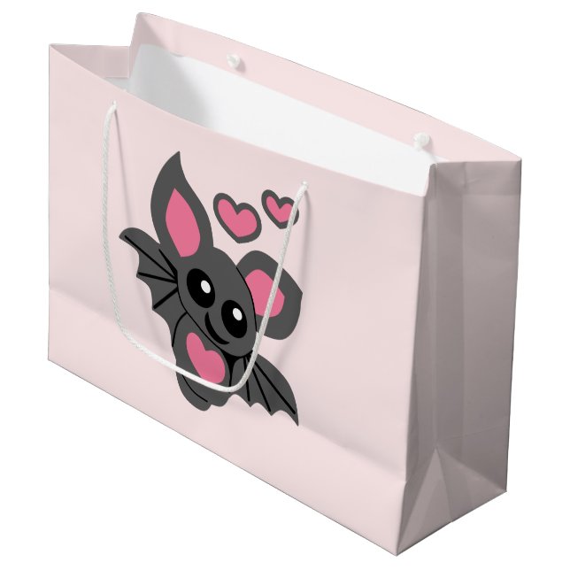 Pink Baby Bat Large Gift Bag (Front Angled)