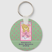 Pink Baby Bear Baby Shower Favour