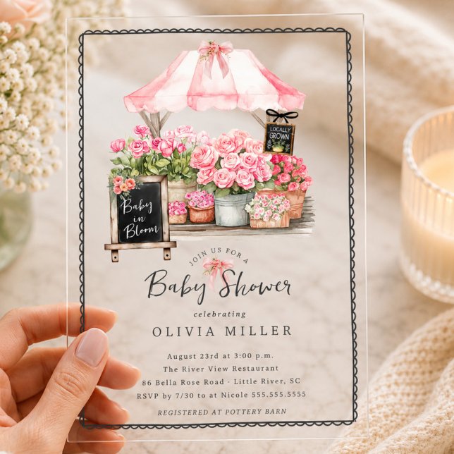 Pink Baby Bloom Shower Invitation (Creator Uploaded)