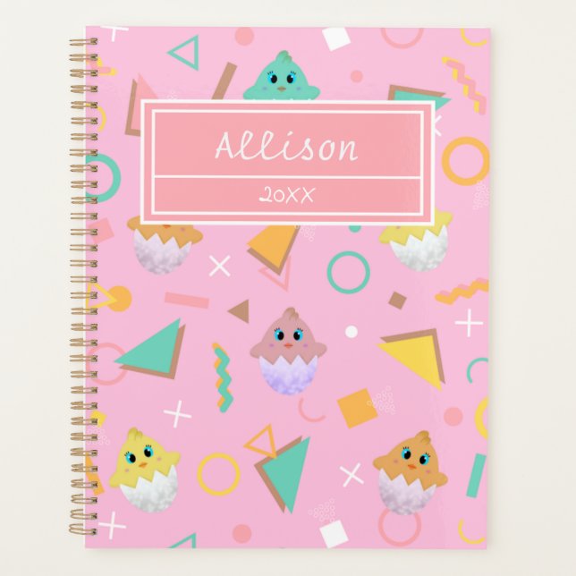 Pink Baby Chick Planner (Front)