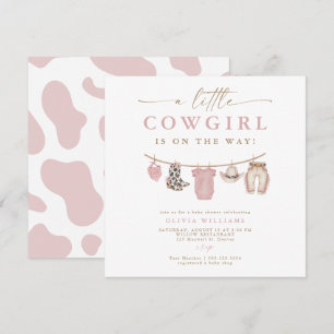 Pink Baby Clothesline Little Cowgirl Baby Shower