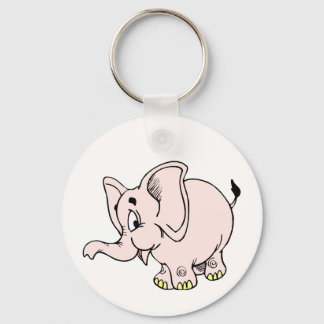 Pink baby elephant graphic.png keychain