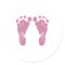 Pink baby footprints