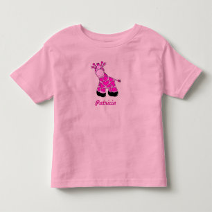 Pink Baby Giraffe Toddler T-shirt