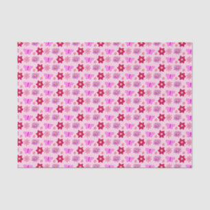 Pink Baby Girl Butterflies and Flowers Patterned Tissue Paper