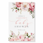 Pink Baby In Bloom Girl Baby Shower Welcome Sign
