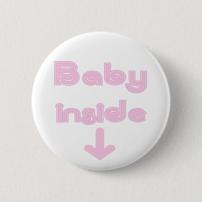 Pink Baby Inside - Customized 2 Inch Round Button (Front)