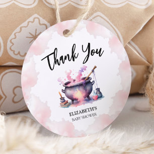 Pink Baby is Brewing Baby Shower Thank You Favour Tags