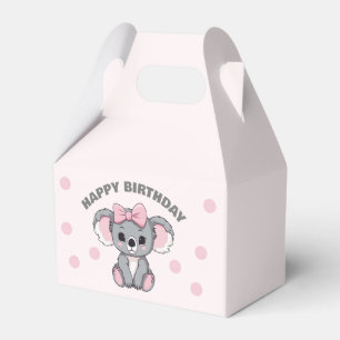 Pink Baby Koala Bear Favor Box