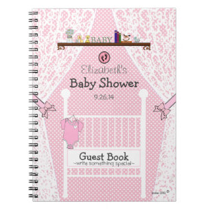 Pink Baby Nursery Baby Shower Guest Book