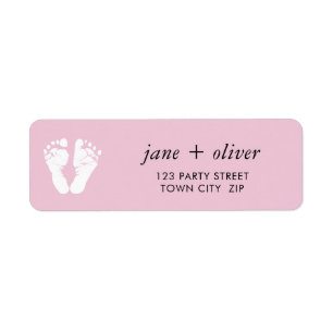 PINK BABY PIEDS mignonnes empreintes de pied